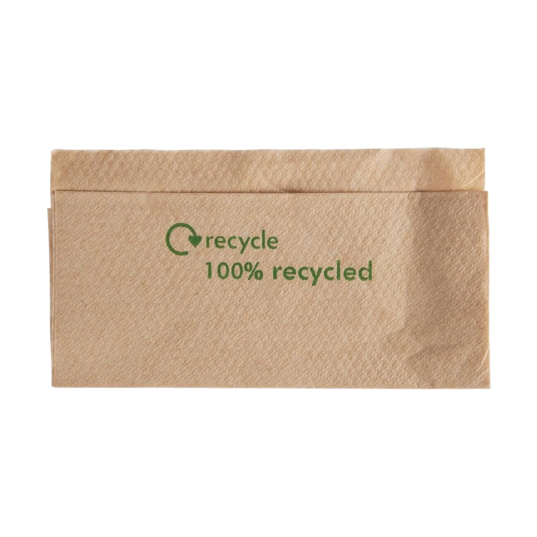 Kraft 100% recycelte Dispenser-Servietten, 32 x 30 cm, Box 6000