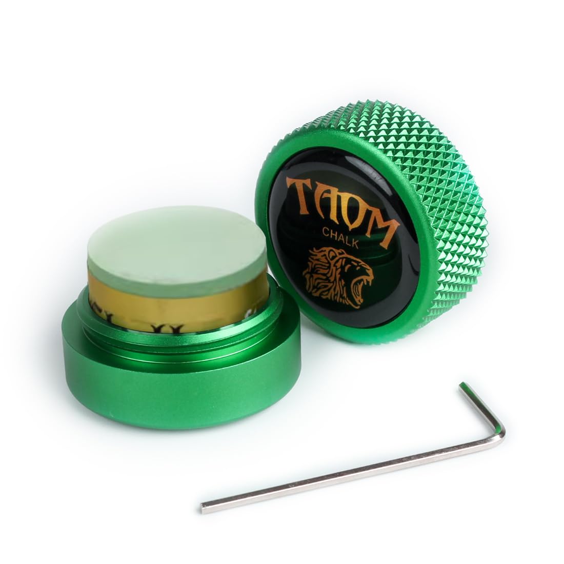 YEUEK TAOM Pool Chalk Holder Round Shaped Practical Tool Billiards Accessories Magnetic Mini Chalk Tip Case Container Round Box Billiards