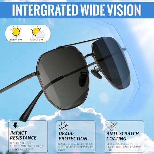 Polarized Sunglasses for Men, Lightweight Sun Glasses for Driving Fishing Golf 51573