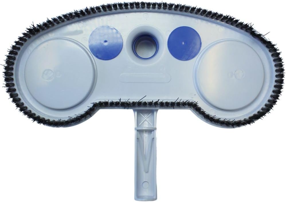 DPM Manual Pool Brush Vacuum Head for Inground & Above Ground Swimming Pools w/Air Relief Valve | Pool Vacuum Attachment with Bristles Ideal for Any Swimming Pool Surface (4 Pack)