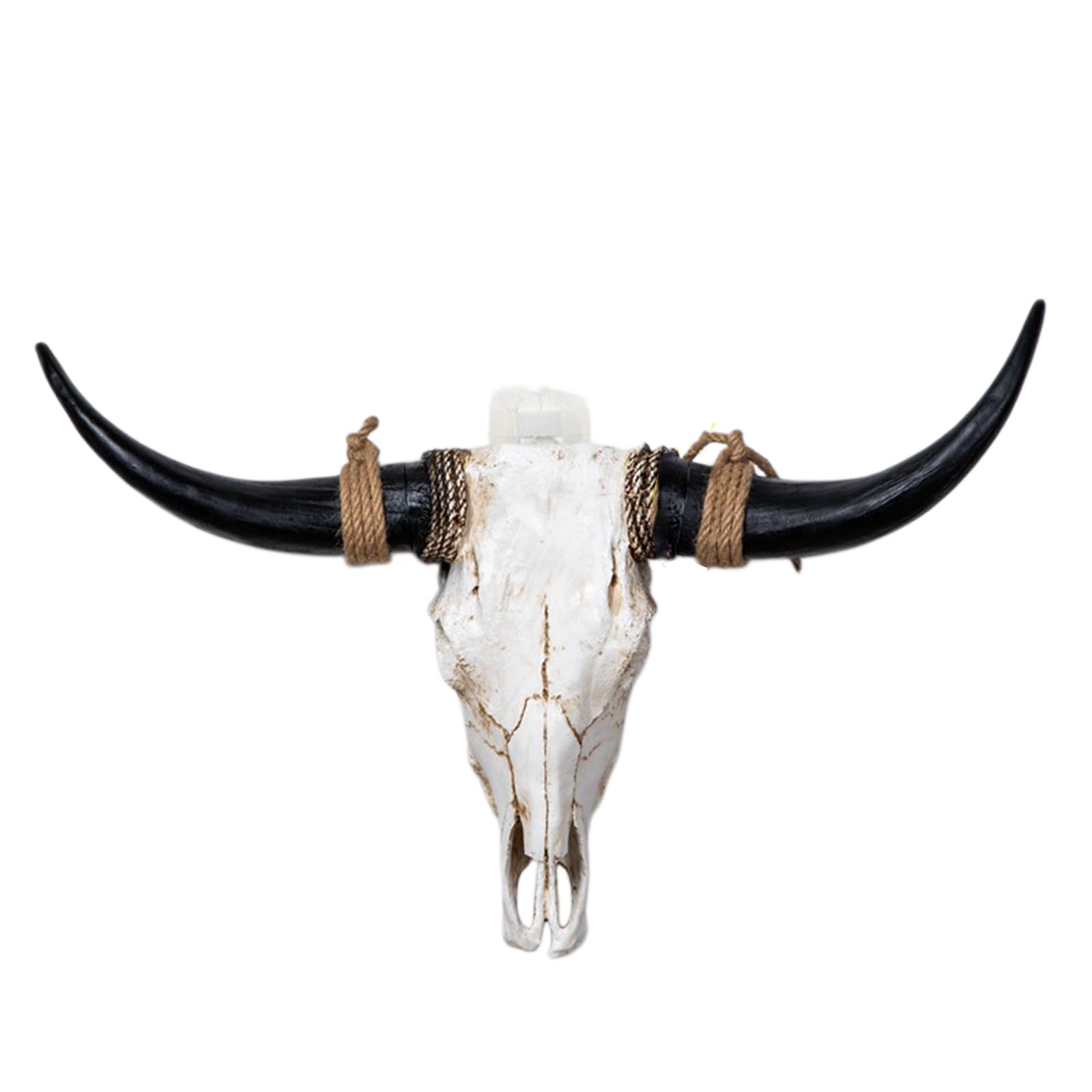 YXCQHZM Bull Head Skull Wall Hanging - Cow Skull Wall Plaque - Skeleton Animal Head Sculpture for Home Decor (black)