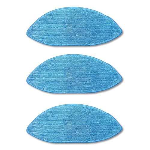 Image of 3 Pcs Replacement Mop Pads Compatible with Ecovacs Deebot U2 Pro /U2 /DGN22, Washable, Reusable Microfibre Cleaning Cloth (ED U2 MOPSETOF3)