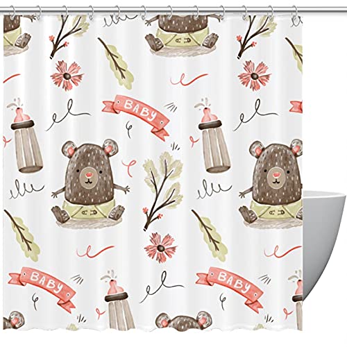 Rideau de douche ours pour baignoire sans odeur 152x183 - 2
