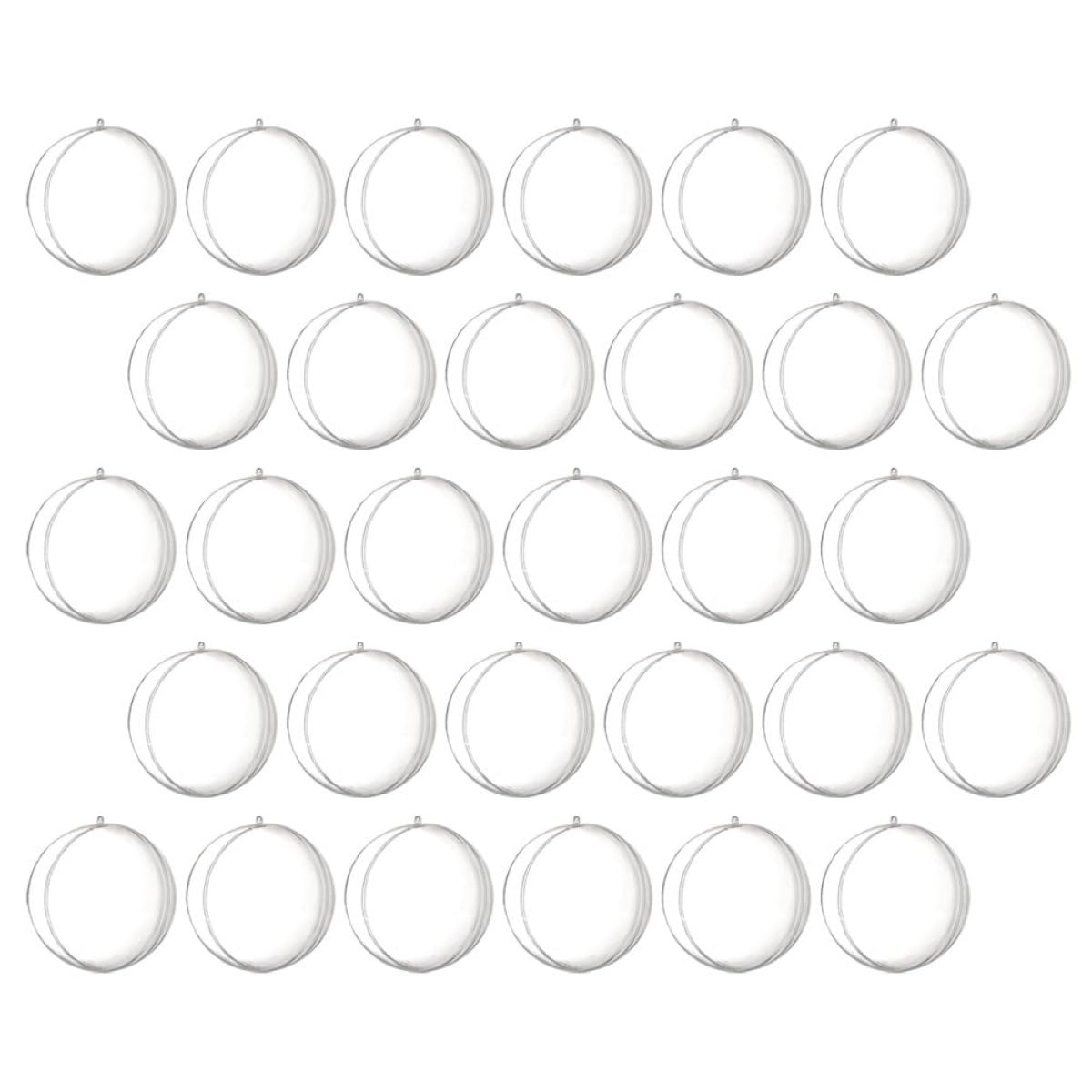 Ornements personnalisables pour fêtes et boules transparentes de Noël 3 cm