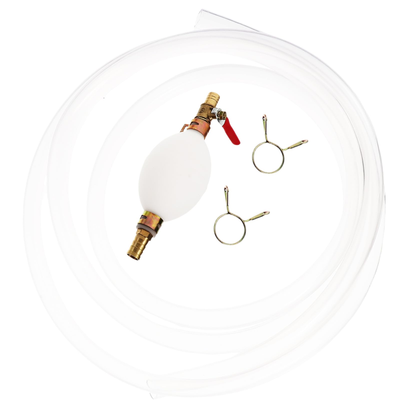 HEALLILY 1pc Petrol Conduction Hose Oil Conductor Air Pump Household Gasoline Manual Petrol Syphon Hose Brake Vacuum Line Manual Gasoline Siphon Oil Extractor Manual Pump White