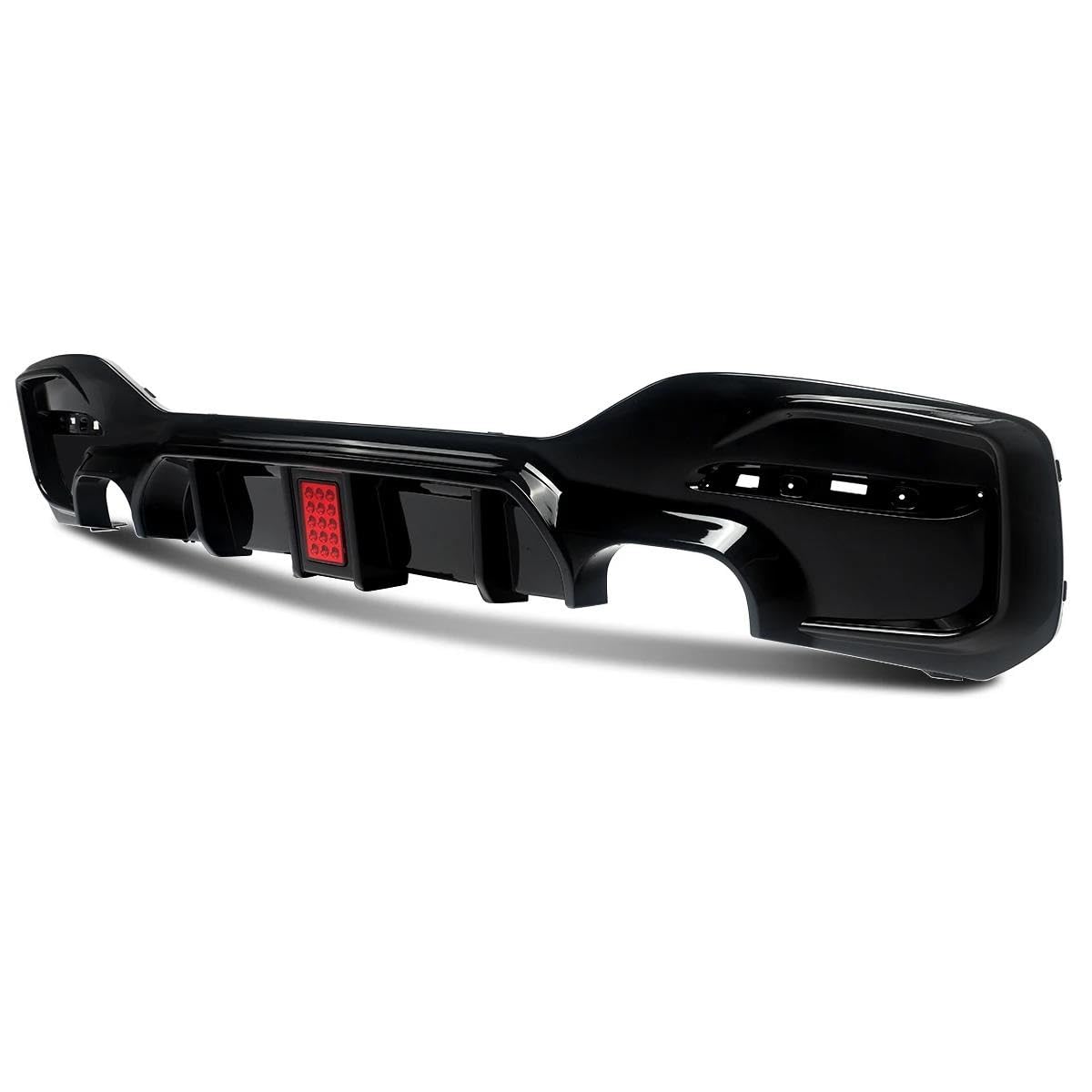 Voiture Queue Aile Becquet Diffuseur Lèvre Arrière pour BMW Série 1 F20 F21 135i 140i 2015–2018 Pare-Chocs avec Accessoires Feux Stop Voiture Aileron ArrièRe(Glossly Black)