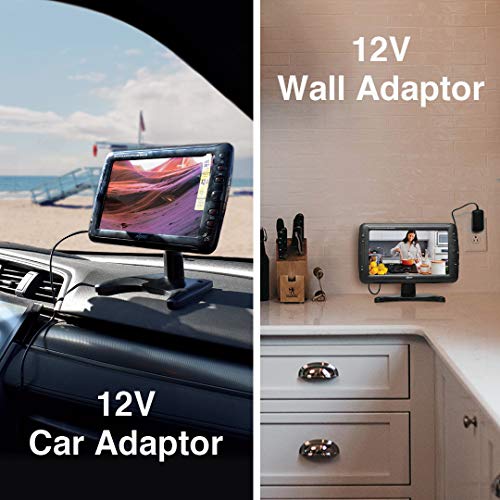 AXESS Portable TV –Multimedia Widescreen Small LCD TV – Built in Digital Tuner, AV Inputs, 2 Antennas, USB/SD Card Supported 9’’ Television with Remote Control – Axess TV1703-9 2020VS - Thumbnail 4