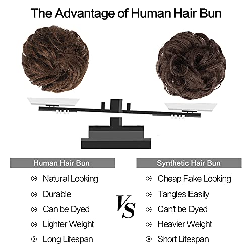 FESHFEN Human Hair Messy Buns - Image 4