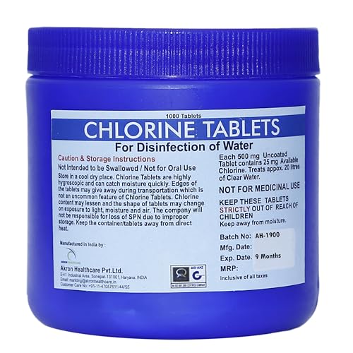 Aquapura Chlorine Tablets from Bleaching Powder - 500 mg Tablet with...