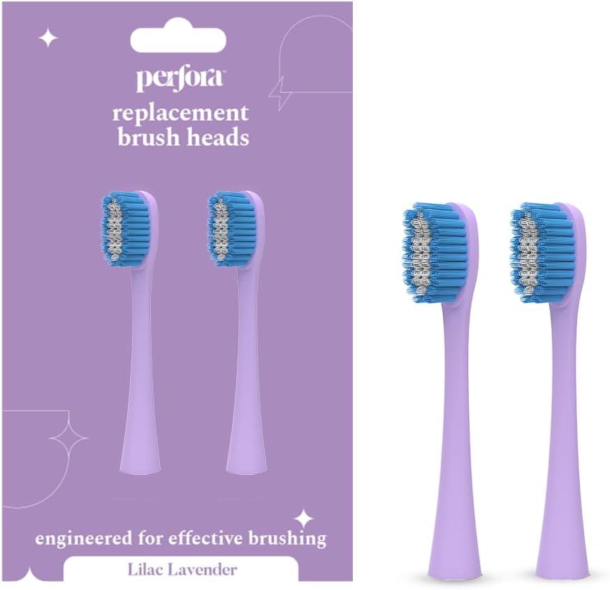 Brush Heads (Pack of 2) for Electric Toothbrush (Lilac Lavender)