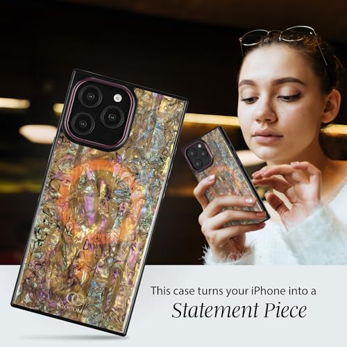 Image of COCOMII Rectangle for iPhone 16 Pro Case, Eclipse Abalone Shell