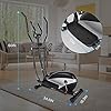 Dpforest Elliptical Exercise Machine for Home Use - Magnetic Elliptical Cross Trainer with LCD Monitor and Pulse Sensors,8 Resistance Levels for Indoor Gym Workout