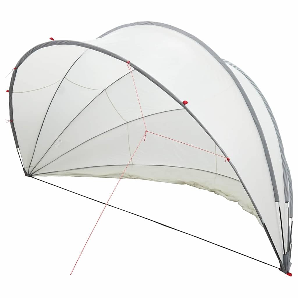 Piscina a cupola pieghevole, 500 x 500 x 236 cm, grigio e arancione, in fibra di vetro resistente ai raggi UV, con borsa per il trasporto e tiranti, facile da piegare per protezione