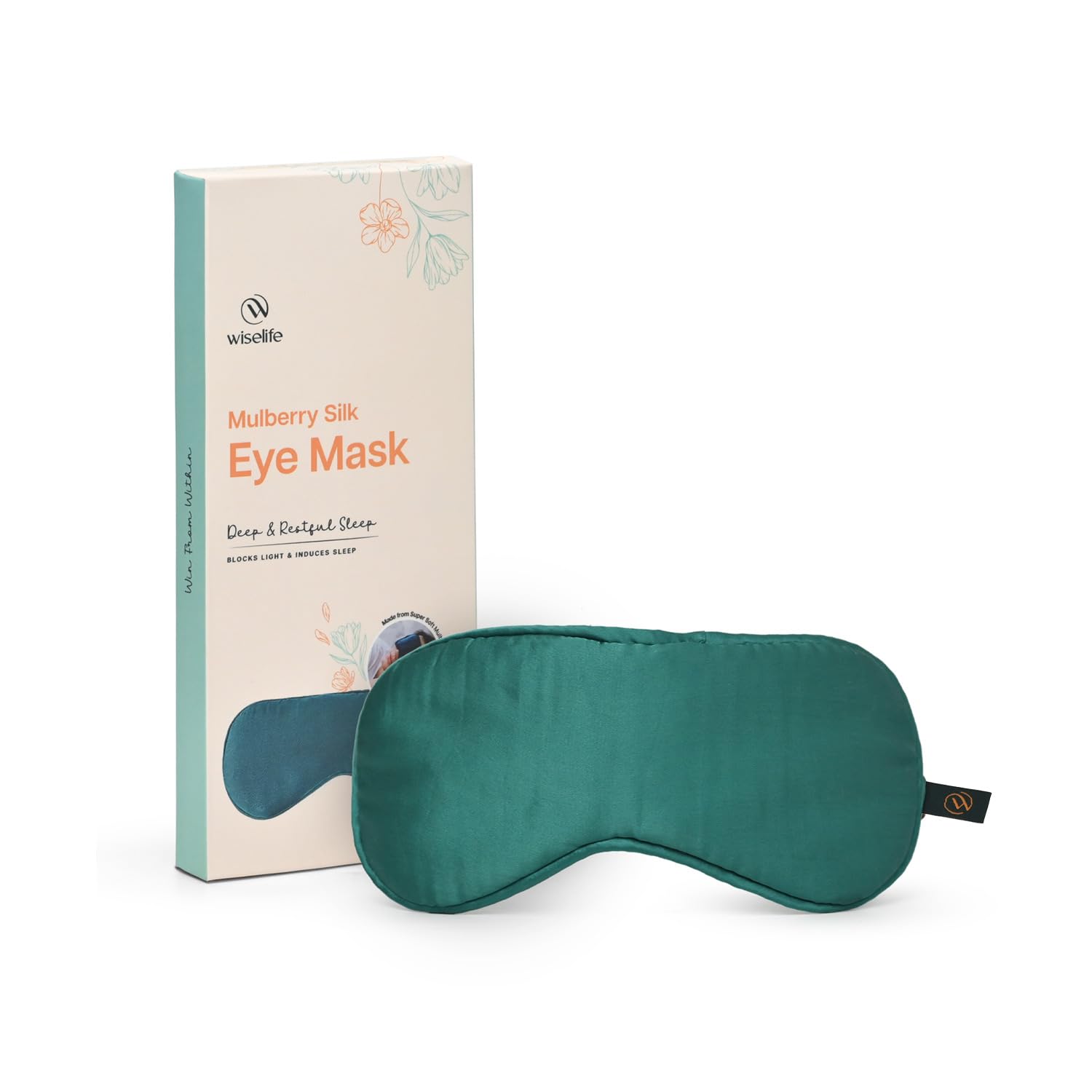 Natural Silk Eye Mask, Ultra Smooth Adjustable Sleep Mask and Blind Fold | For Sleeping, Travelling, Relaxation, Blind Fold | Eye-cover Light blocker (Mint Green)