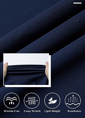 Libin Men's Pleated Front Dress Pants Classic Fit Stretch 29"/31"/33" Golf Pants Work Business Casual Lightweight4