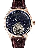 Sugess SU8230STRC Tourbillon Master BlueGold Stone Stardust Dial Bluesteel Seagull ST8230 Mechanical Mens Luxury Watch