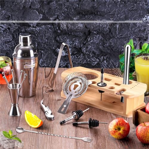 Set de 16 piezas de coctelera de acero inoxidable miniatura 6