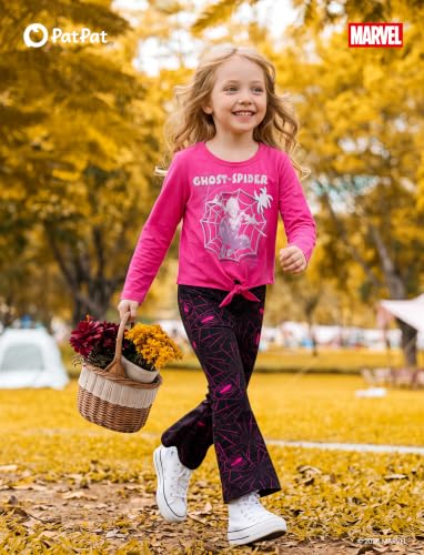 Image of Disney Girls Outfits Long Sleeve Knot Front Shirt Flare Pants 2PC Clothes