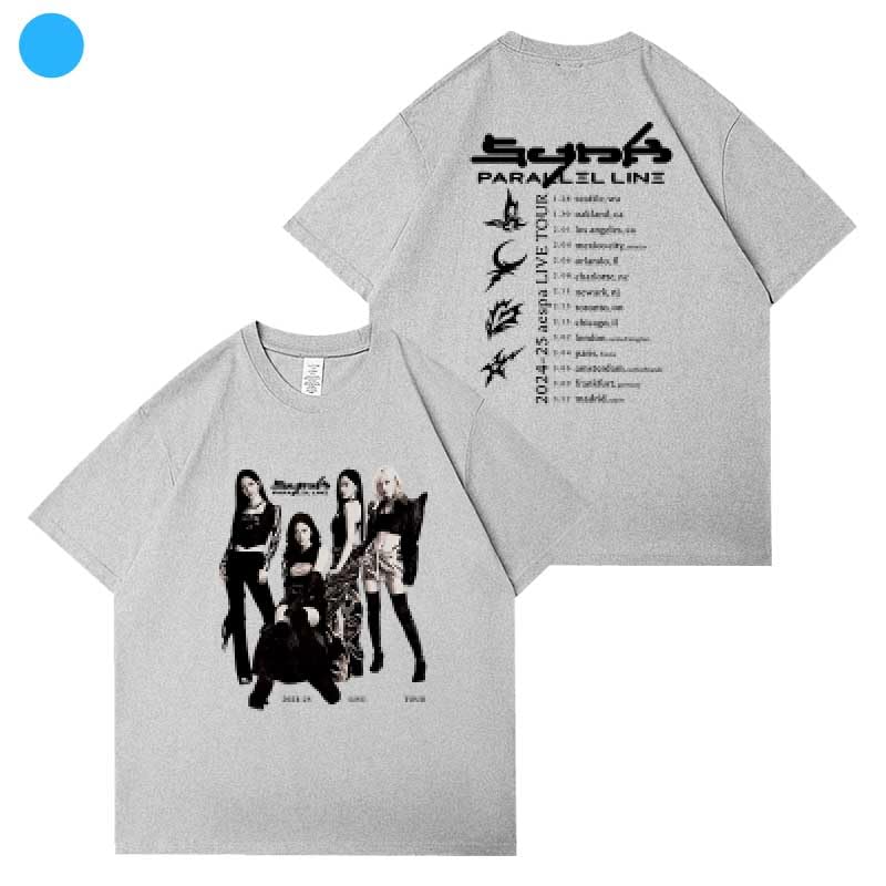 Amazon.co.jp: AESPA Tシャツ エスパ グッズ 2025 SYNK ツアー 同型