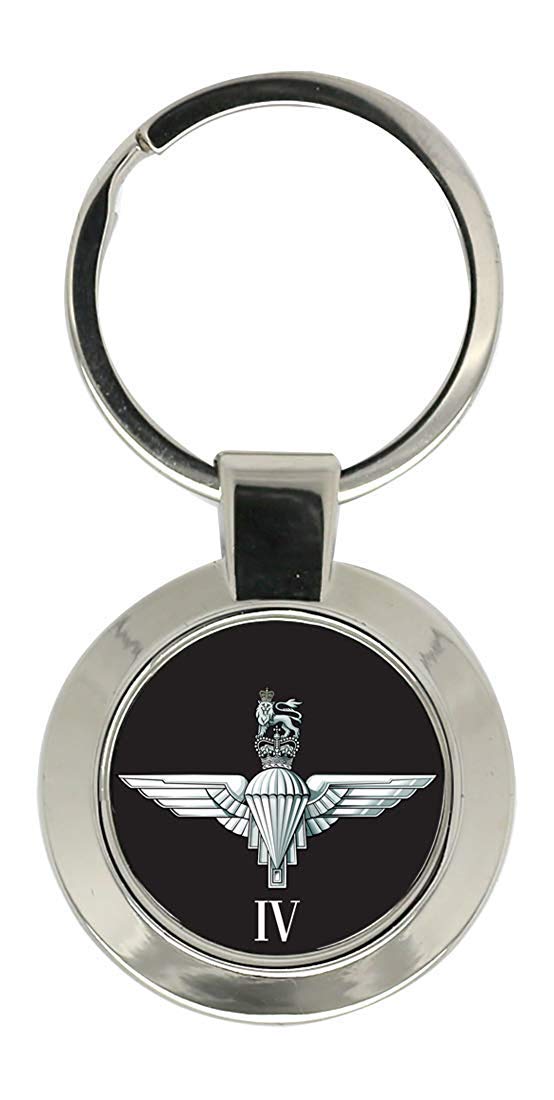 Giftshop Uk Unisex Silver Coloured Metal 4Th Battalion Parachute Regiment, British Army Key Ring