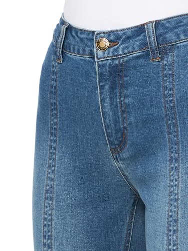 SLIM-SATION Zip Front Center Seamed Leg Ankle Jean with Fringe Hem and Back Pockets3