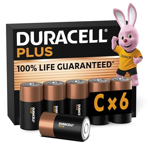 Duracell Plus pilas alcalinas C (paquete de 6), 1,5 V, MN1400