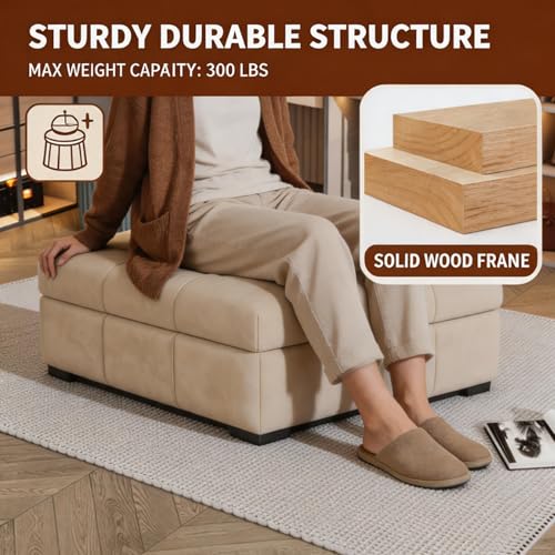 Banco pie de cama con almacenamiento oculto y asiento acolchado de terciopelo moderno 7