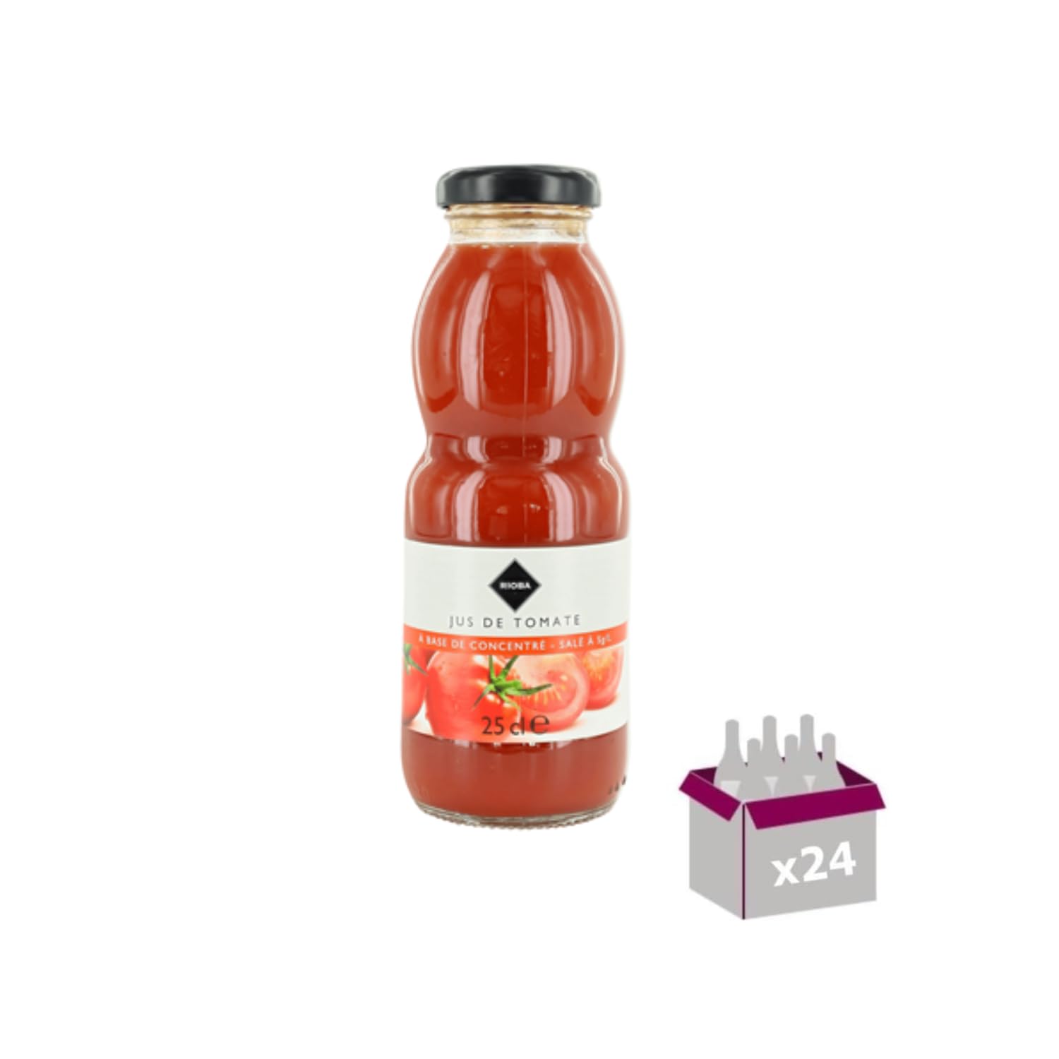 24 x 25 cl, succo di pomodoro puro, 6 l