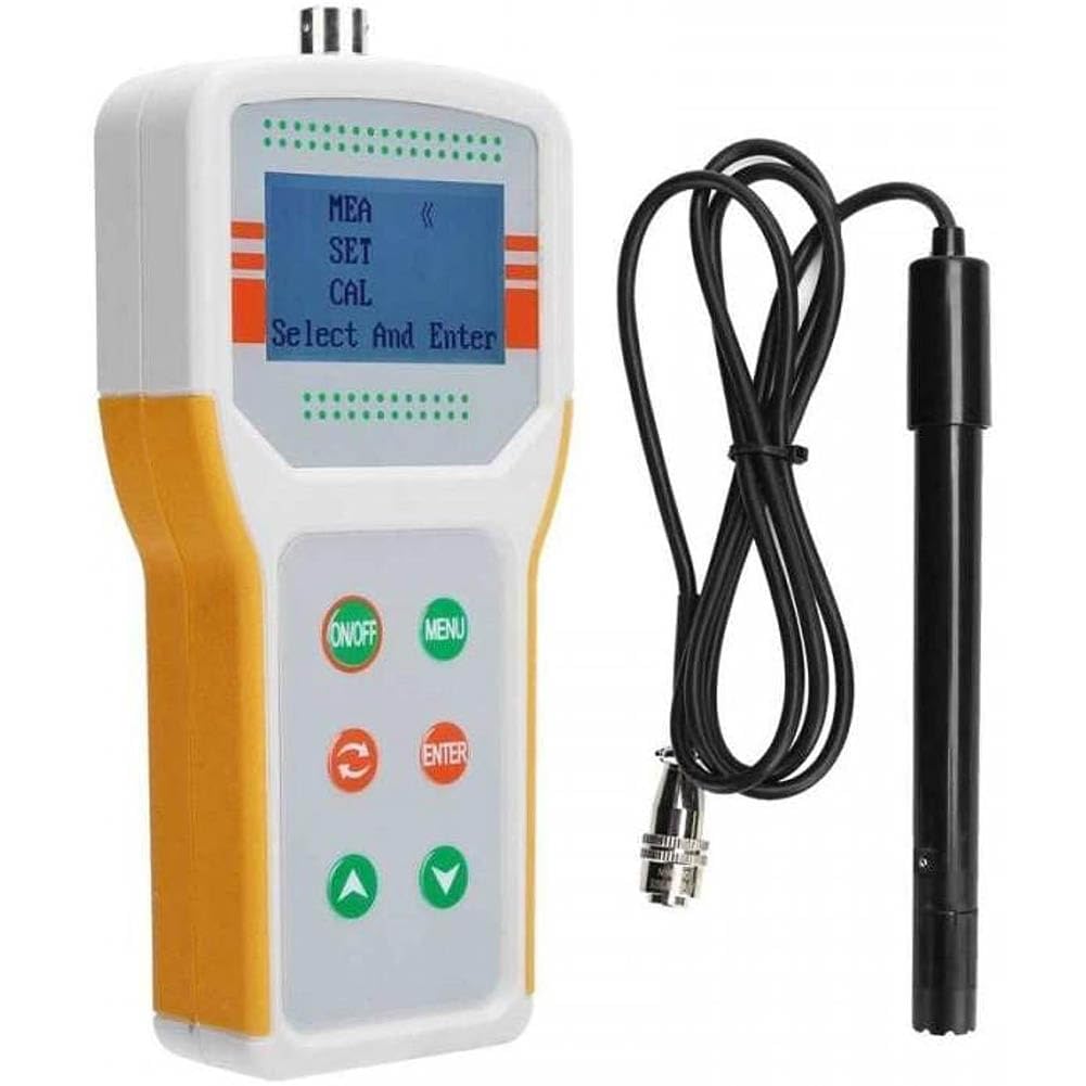 Probador portátil de calidad del agua, medidor de oxígeno disuelto para cría de animales con pantalla LCD retroiluminada, alta medición, para tratamiento de aguas residuales, laboratorios, acuicultura