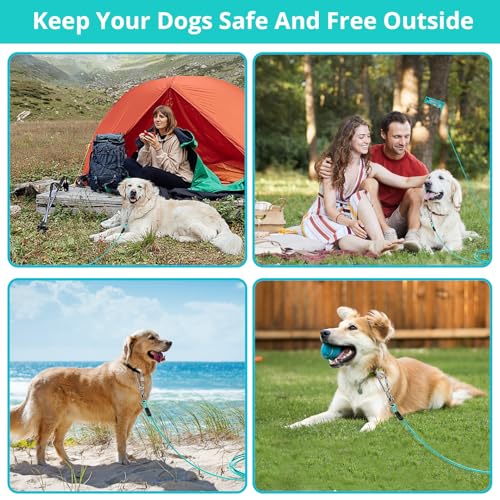 jenico Cabo de amarração para cães: guia de cachorro de 4,5 m para quintal - Coleira de corrente res