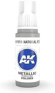 AK Interactive 3rd Gen Metallic Natural Steel 17ml
