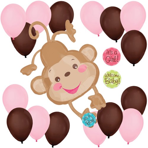 It's a Girl! Monkey Balloon Kit