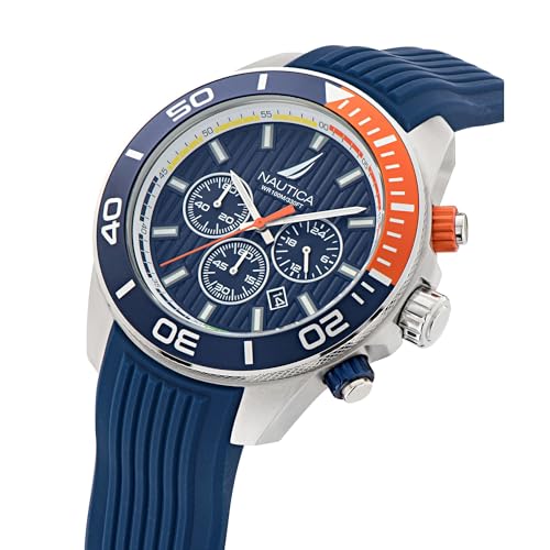 Image of Nautica ONE Men Blue Round Dial Analog Watch - NAPNOF302