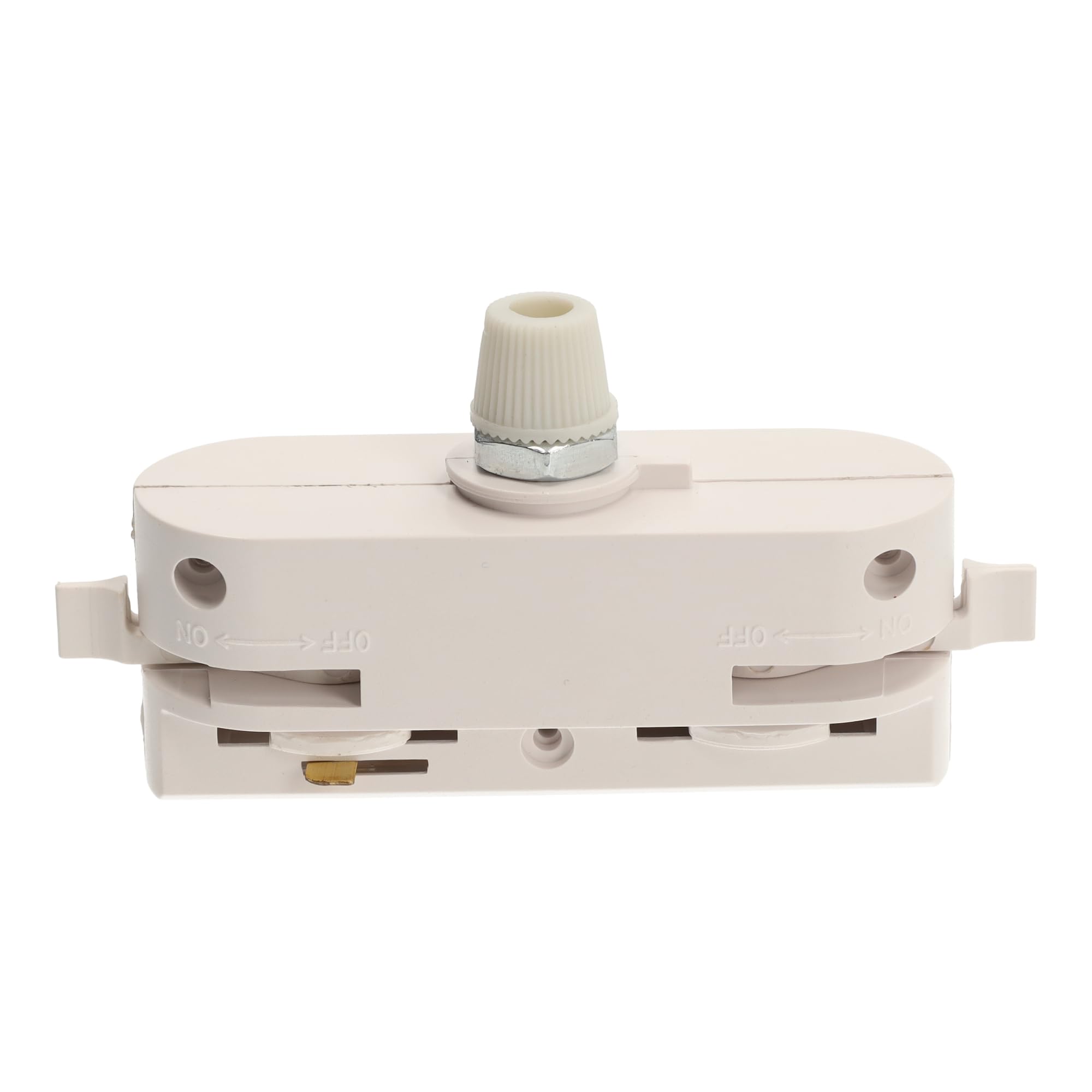 Jandei - Adaptador para Carril Monofásico Estándar. Instalación de Lámparas Colgantes Sencilla. Requiere Soldadura. (Blanco)
