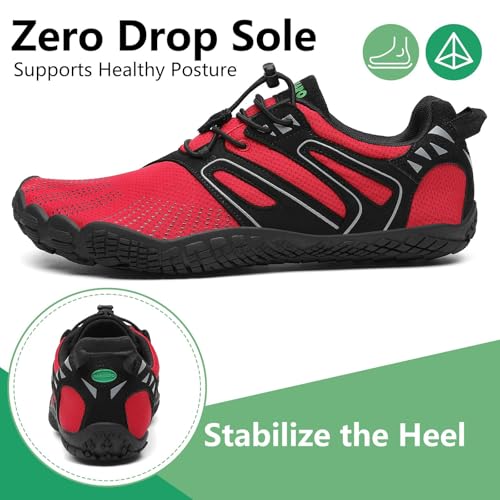 Image of SAGUARO Womens Mens Barefoot Shoes Minimalist Trail Runner Wide Toe Box Zero Drop Outdoor Cross Training Shoe