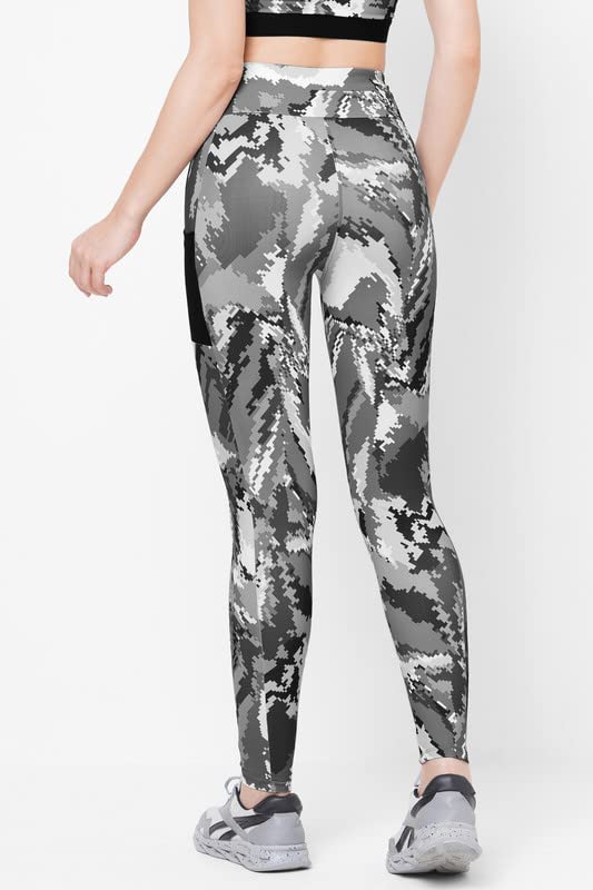 Image of JUST-Dry 7 /8 HIGH Waist CAMO Print GO Train Workout Tights