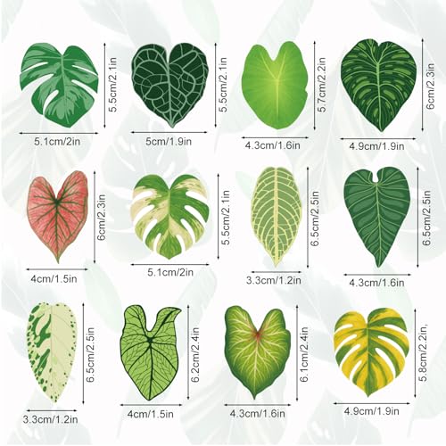 12 imanes decorativos en forma de hoja para refrigerador miniatura 2
