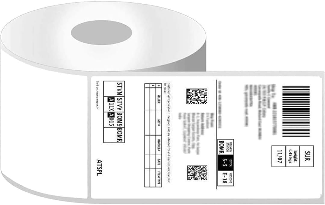 Direct Thermal Shipping 400 Labels Printer Sticker Roll, Pack of 1 (3 x 5 inch)