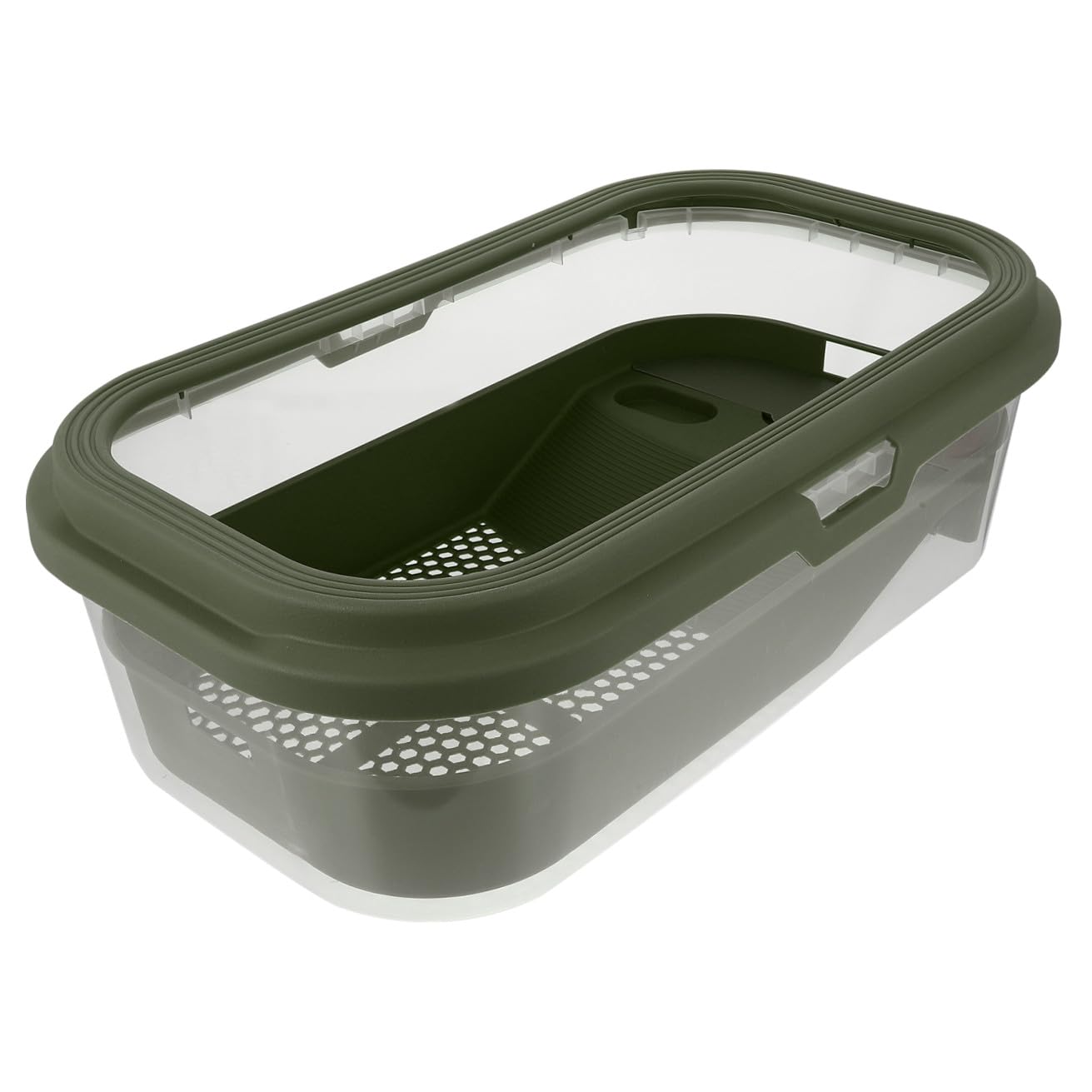 YARNOW Vasca per Tartarughe in Plastica Verde con Pedana e Cambio Acqua | Design Creativo, Uso Pratico Quotidiano, Facile da Pulire, Adatta a Tartarughe e Testuggini