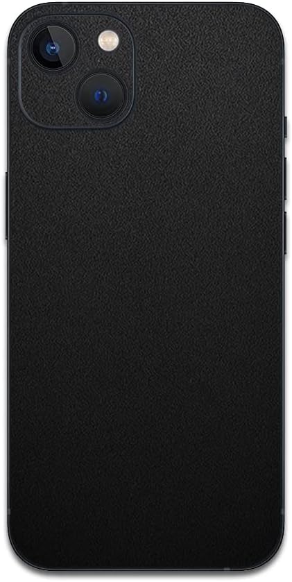 VCAREGADGETS Premium Luxury Mobile Skin Decal Wrap Compatible for iPhone 13 Mini (Back, Sides, Camera) (Black Matte Grains)