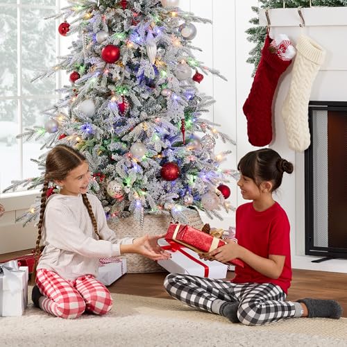 Best Choice Products SKY6682 Lighted Aspen Christmas Tree, 6Ft Flocked Artifical Noble Fir thumb #3