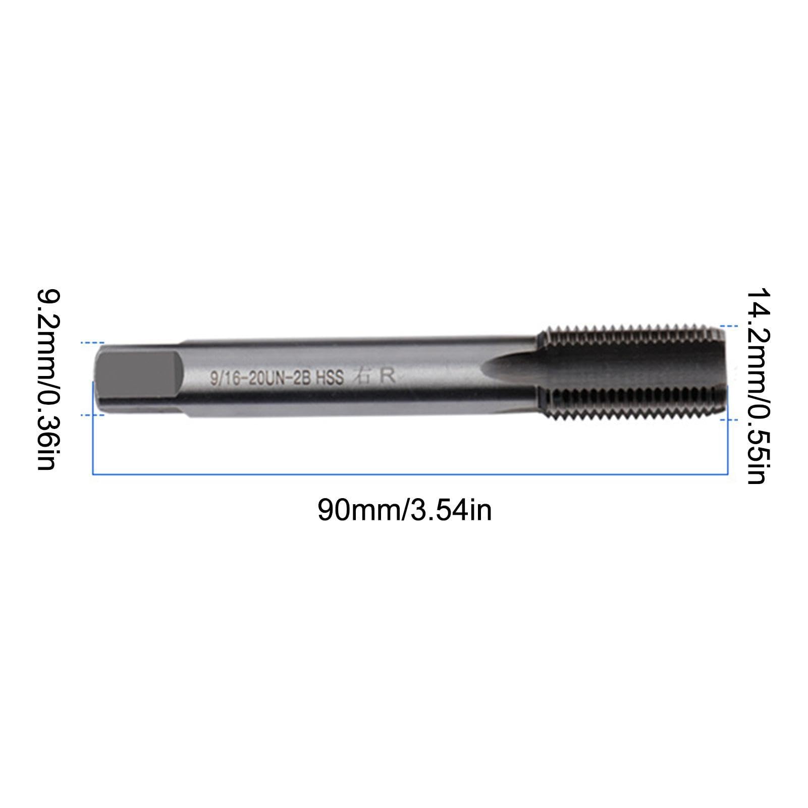 Kit d'outils de taraudage pour vélo 9/16"-20 - Outil de réparation de filetage de pédale de vélo | Réparation de filetage de vélo, tige de taraudage pour manivelle de vélo, taraud de machine et