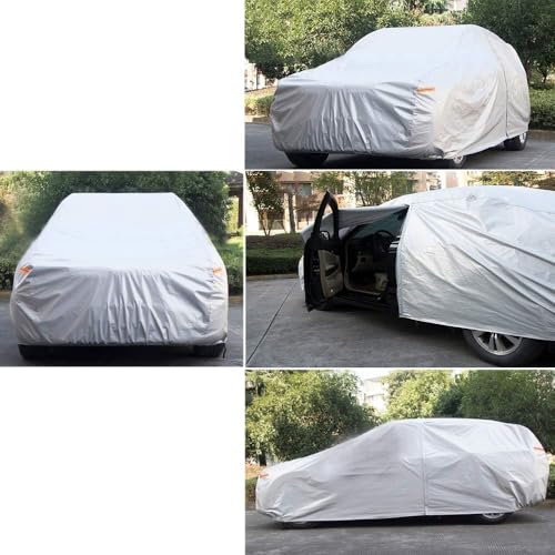 Image of Kayme 6 Layers Car Cover Custom Fit for Toyota Sienna (1997-2025) Waterproof All Weather for Automobiles, Outdoor Full Cover Rain Sun UV Protection.Silver