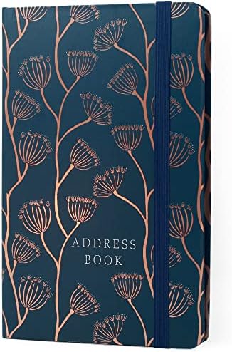 Boxclever Press Small Address Book with Over 400 Spaces! Hardcover Address Book with Alphabetical Tabs, Pocket & Change of Address Labels. Stunning Address Books - 8 x 5''