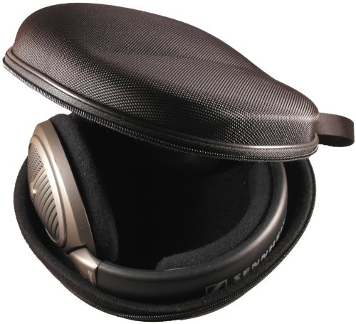 Casebudi Large Hard Headphone Case | Compatible With Sony, Sennheiser, Beats & More | Black Ballistic Nylon #TOP4