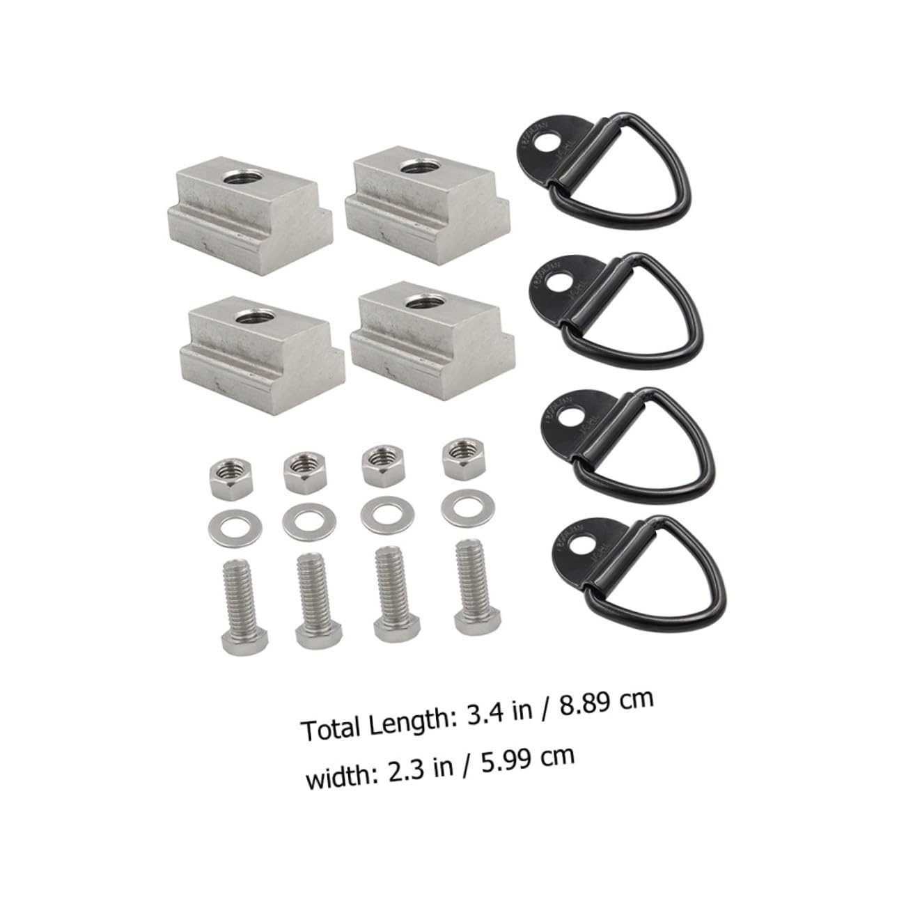4 Sätze Edelstahl T Nut T Slot Muttern Gewinde V Ring Zurrösen für Pick up Anhänger Ladungssicherung Verzurranker