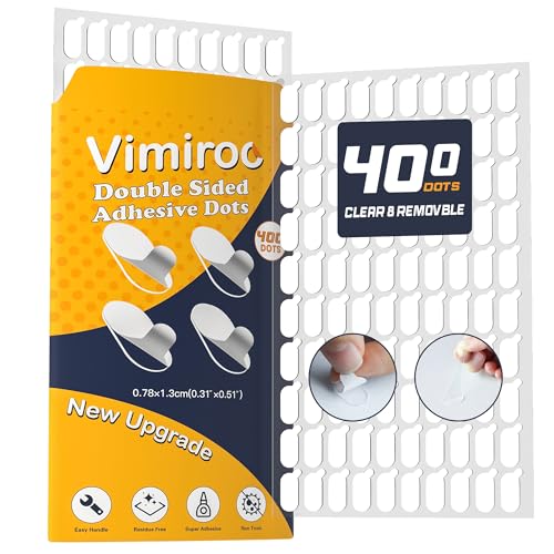 Adhesive Sticky Dots, Putty Sticky Tack, Double Sided Mounting Glue Dots for Wall Hanging, Crafts, Balloons, Poster, Festival, Party, Decorations - 400 Dots