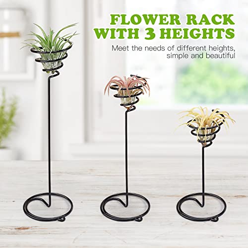 VILLCASE 3pcs Air Plant Holder, Airplant Rack Metal Plants Stand, Airplant Container Tillandsia Holder - Image 4