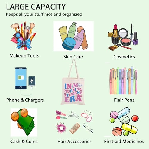 Bolso tote para estudiantes de enfermería y enfermeros: 'In My Nursing Student Era' miniatura 6