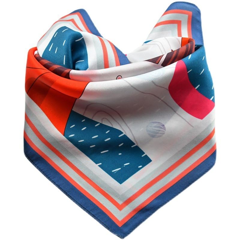 Foulard carré en soie 100% naturelle de qualité supérieure pour femme élégante